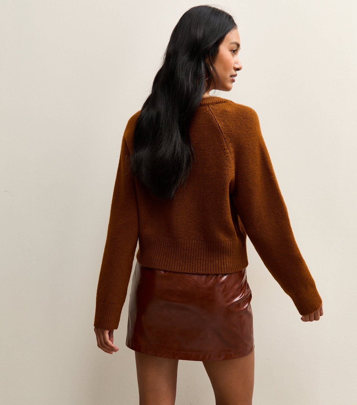 New Look Women's Tan Meet The Jean Raglan Cardigan New Look - 4