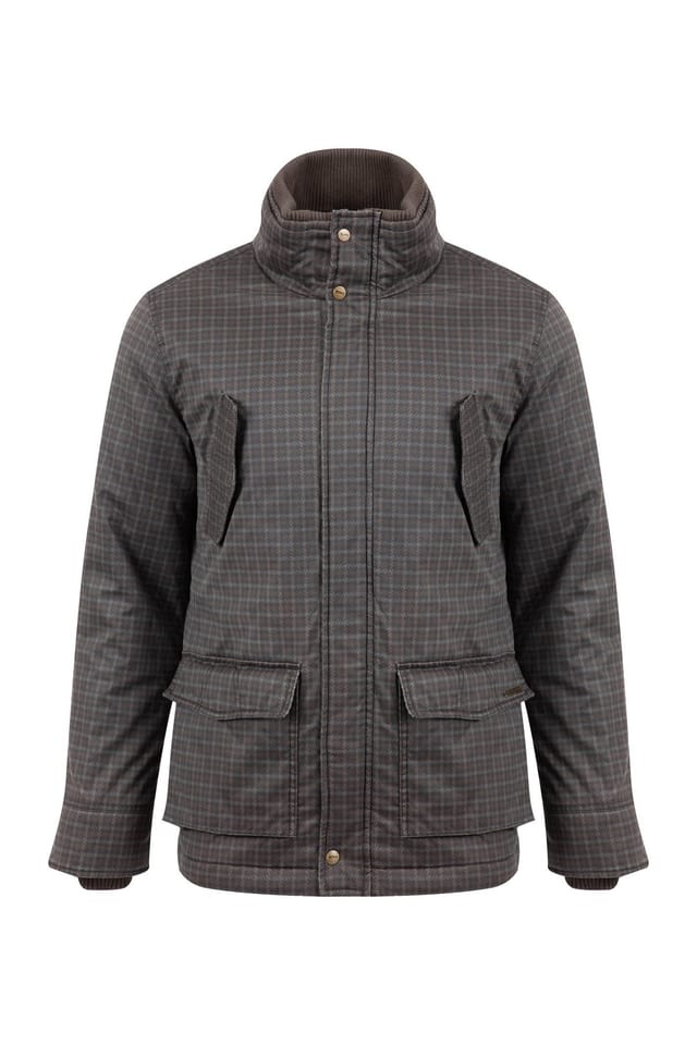 Weird Fish Weird Fish Men's Thunderman Printed Wadded Field Jacket in Brown - 2