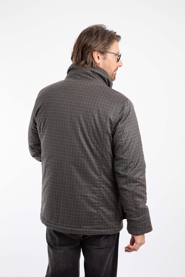 Weird Fish Weird Fish Men's Thunderman Printed Wadded Field Jacket in Brown - 3