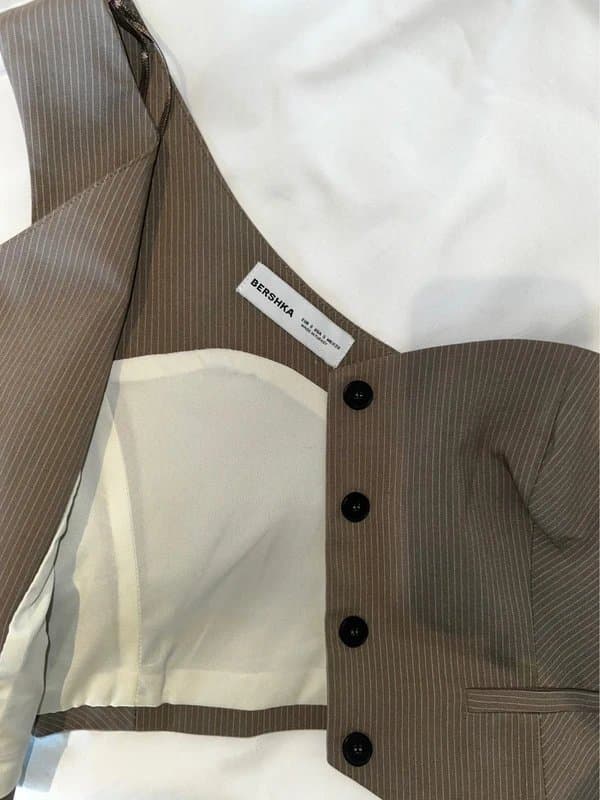 Bershka One shoulder blazer top