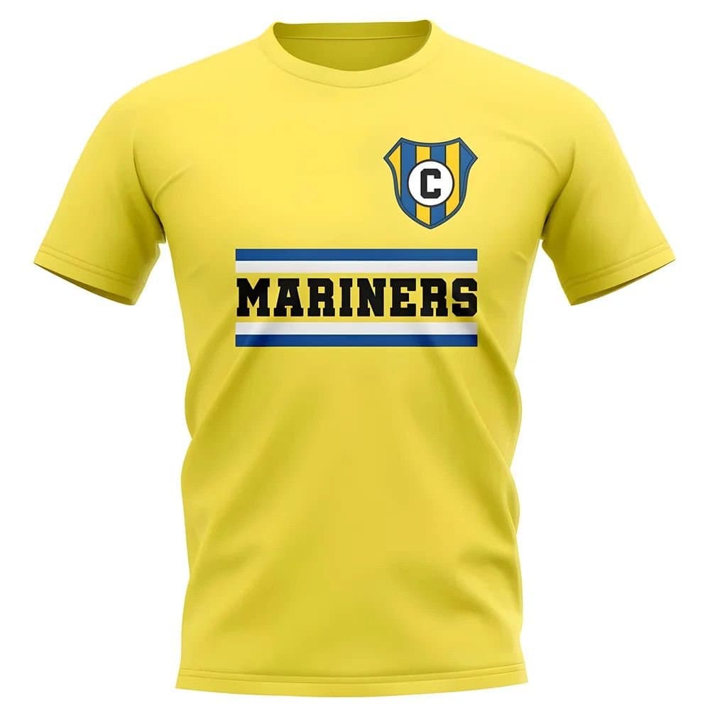 Central Coast Mariners Central Coast Mariners Men's Mens Core Football Club T-Shirt in Yellow