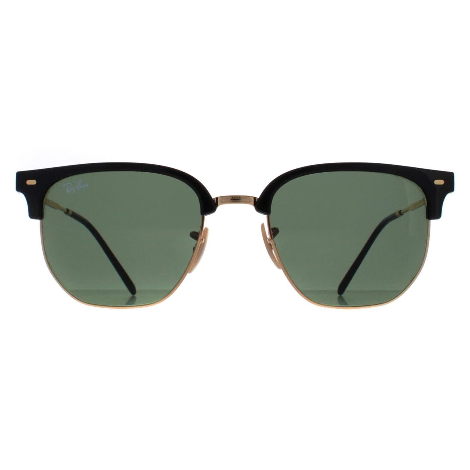Ray-Ban Ray-Ban Men's Square Black on Gold Green RB4416 New Clubmaster