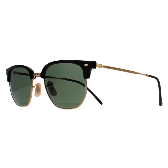 Ray-Ban Ray-Ban Men's Square Black on Gold Green RB4416 New Clubmaster - 2