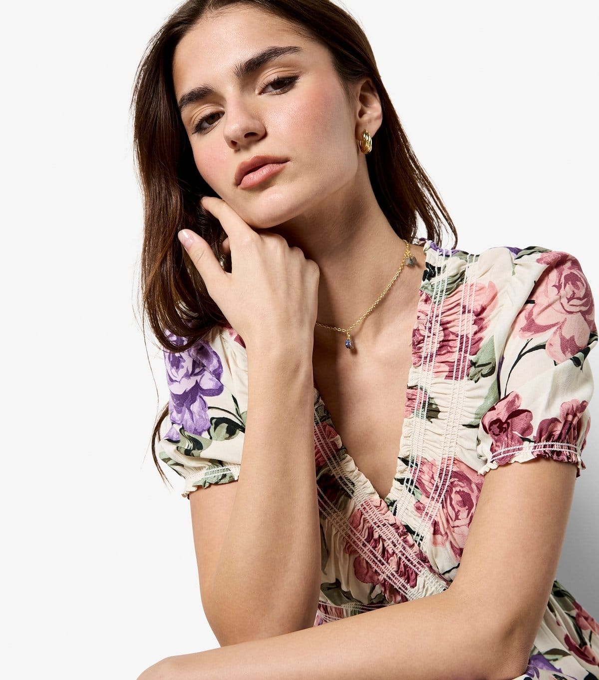 Apricot Women's Pink Floral Print Wrap Maxi Dress Apricot New Look - 4