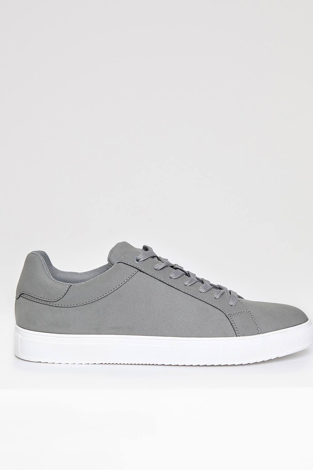 Threadbare Threadbare Men's Faux Suede Court Trainers in Grey - 4