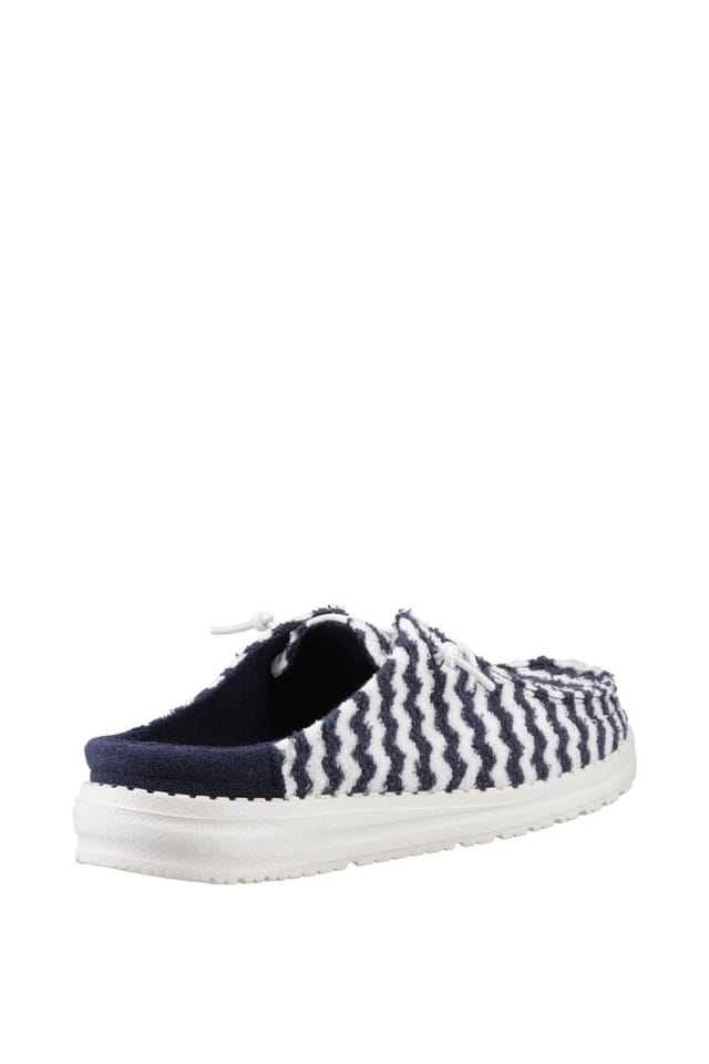 Hey Dude Hey Dude Women's Wendy Slip Terry Stripe Mule in Navy - 2