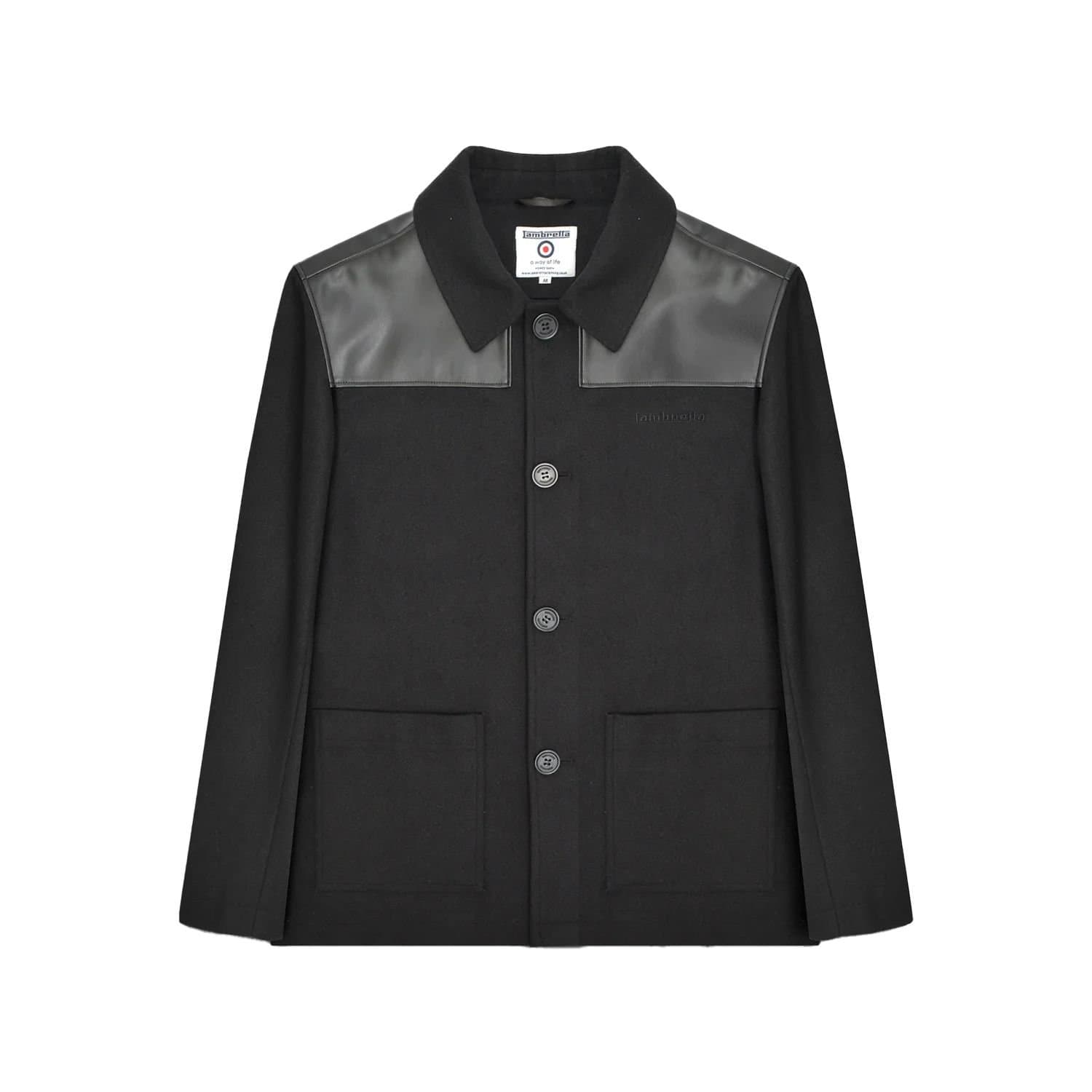 Lambretta Lambretta Men's Black Wool Look Jacket