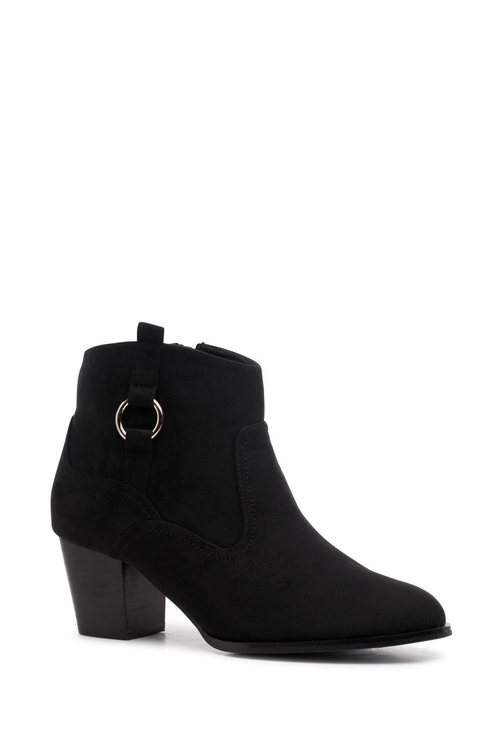 Paradox London Paradox London Women's 'Bexley' Micro Suede Mid Block Heel Ankle Boot in Black - 2