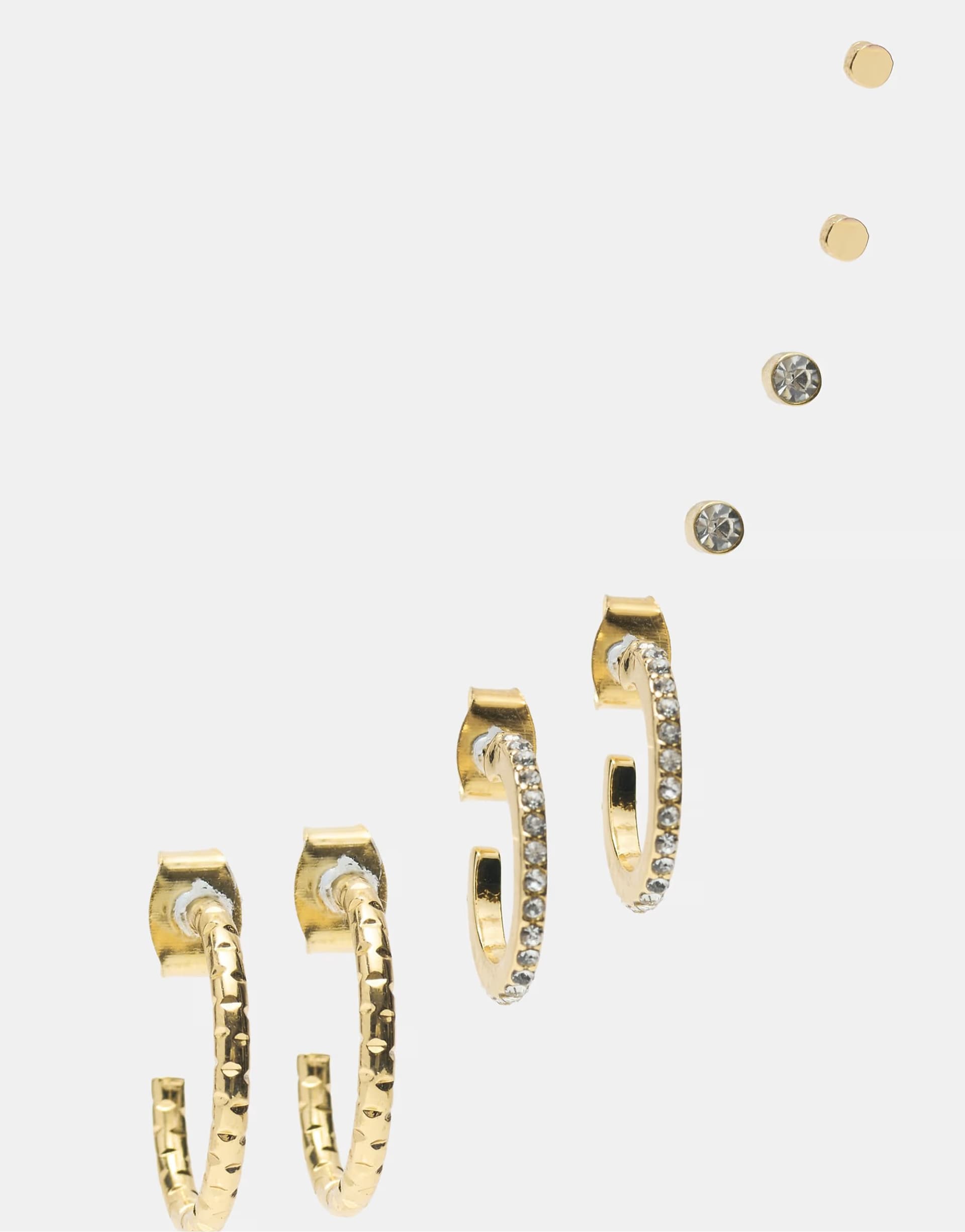 ASOS Pull&Bear Pack of ear cuff earrings in gold
