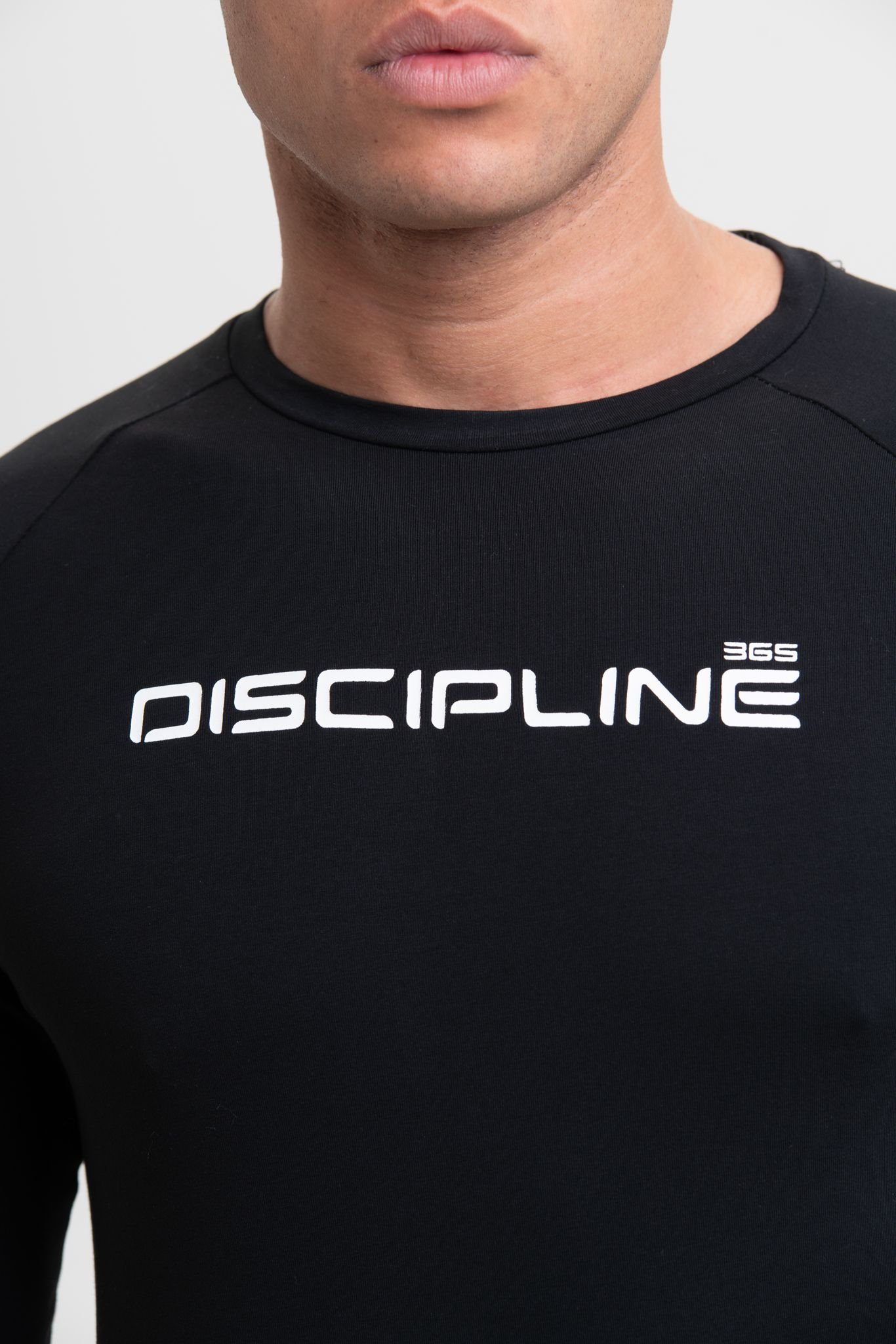 Discipline 365 Discipline 365 Men's Discipline Cotton Long Sleeve Fitted Gym Top in Black - 2