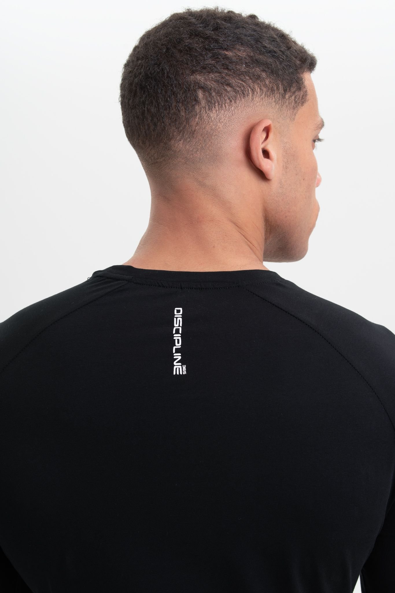 Discipline 365 Discipline 365 Men's Discipline Cotton Long Sleeve Fitted Gym Top in Black - 3