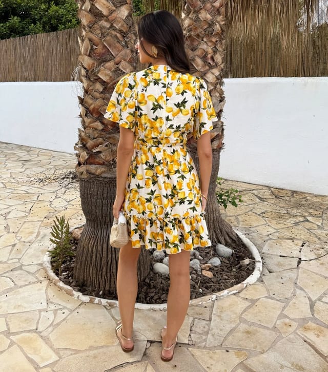 AX Paris Women's Yellow Lemon Print Mini Dress AX Paris New Look - 3