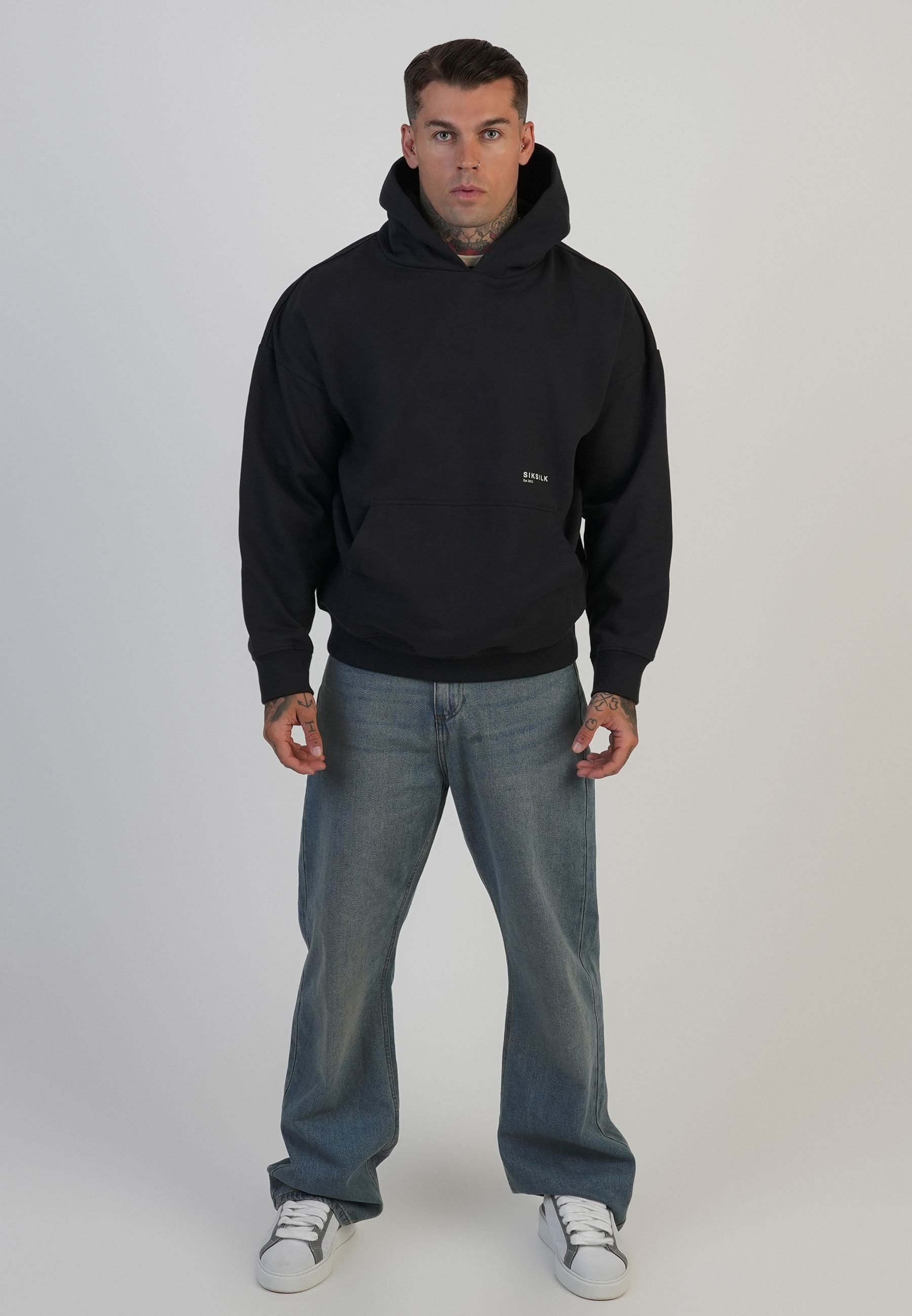 SikSilk SikSilk Men's Graphic Hoodie in Black - 4