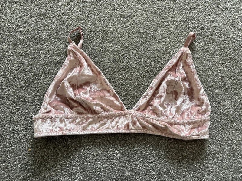 Topshop Velvet triangle bralett