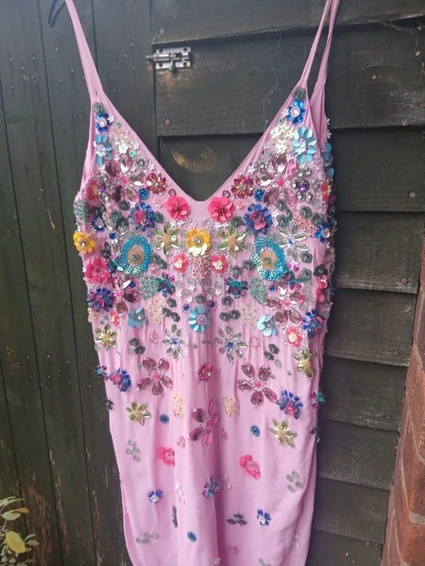 ASOS Asos salon 3D embellished flower dress size 8 - 1