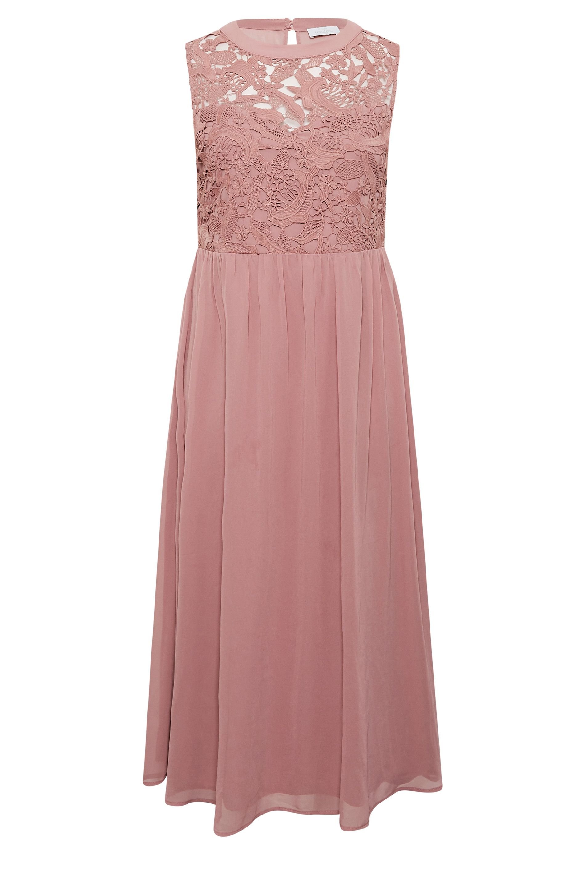 Yours Yours Women's Chiffon Maxi Dress in Light Pink - 2