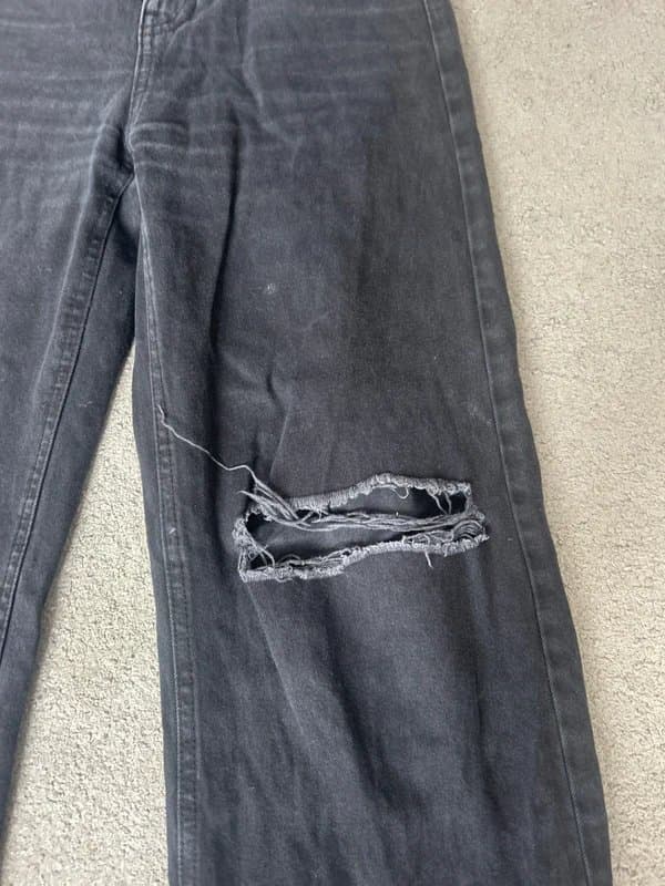 Bershka Bershka Black wide leg ripped jeans