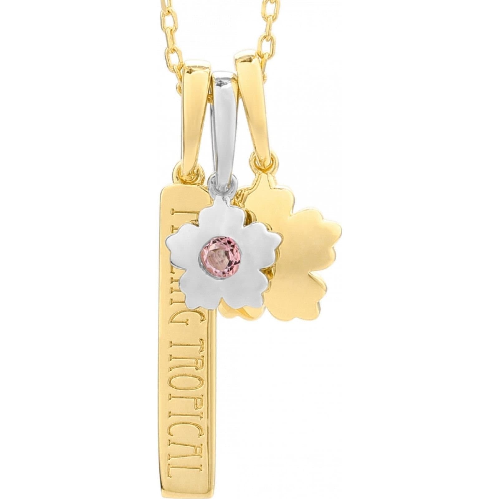 Secrecy Secrecy Gold Floral Pendant Necklace