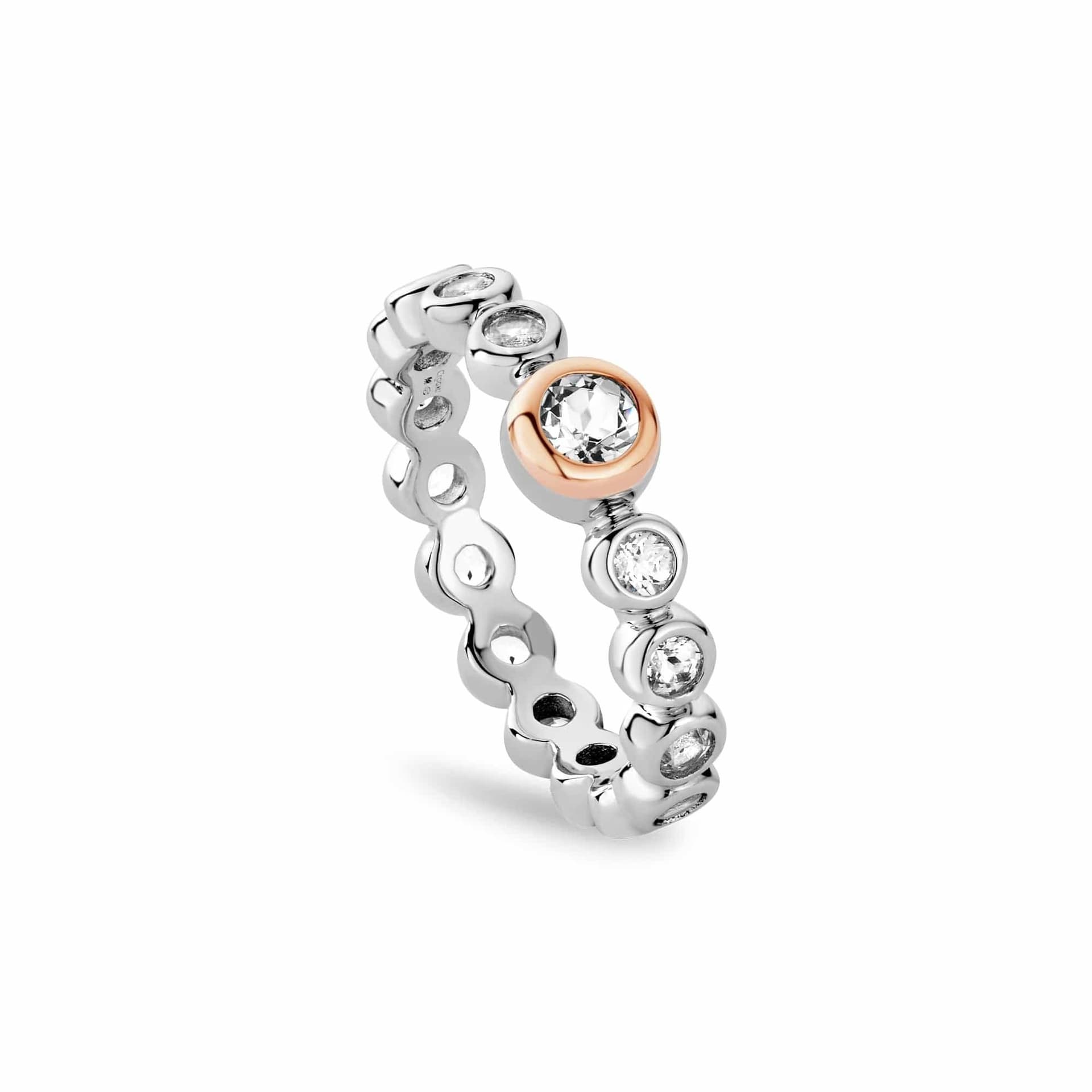 Clogau Clogau Women's Celebration Sterling Silver Tennis Ring with Topaz in Metallics
