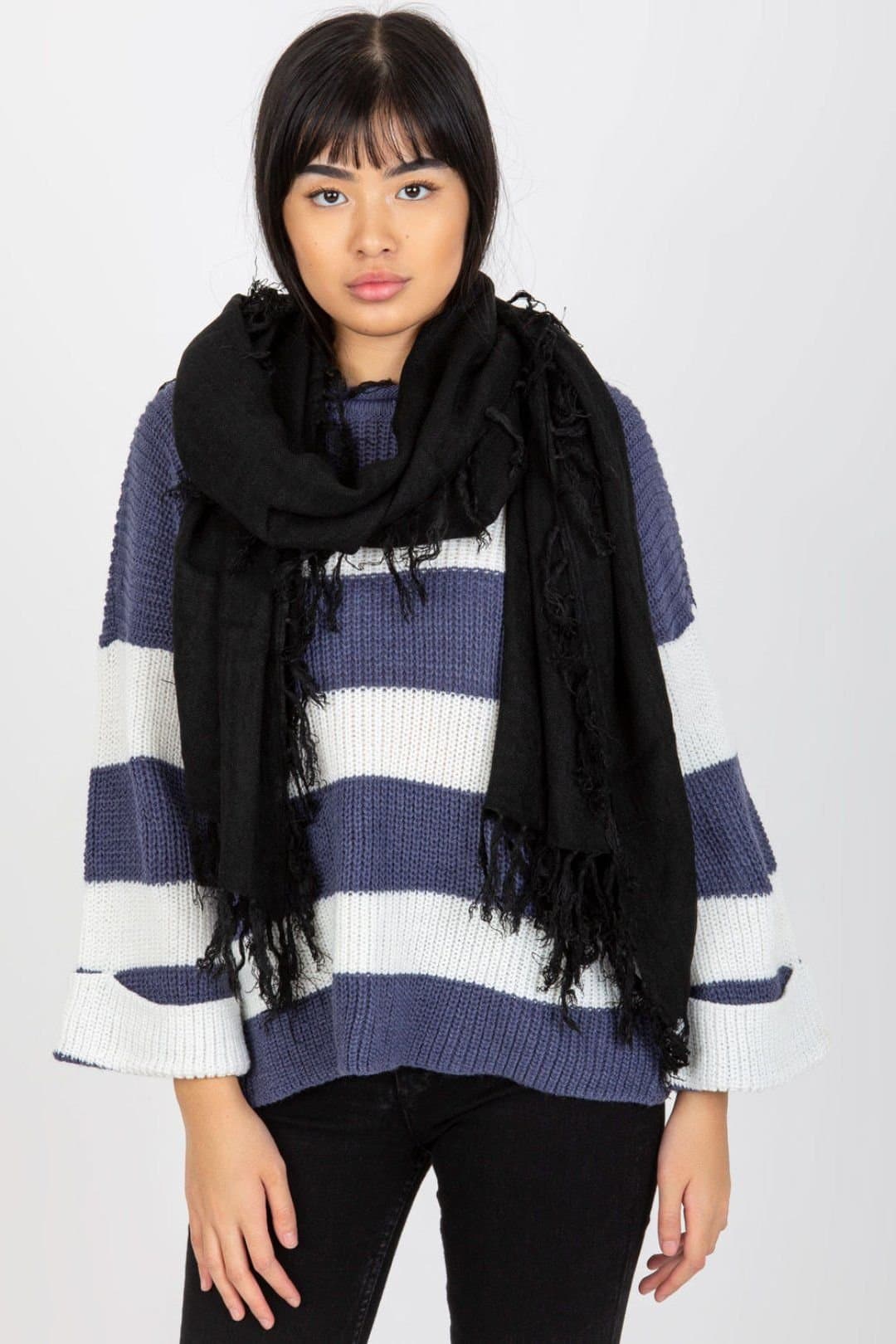 Love Lace Love Lace Black Warm Tassel Scarf 212cm
