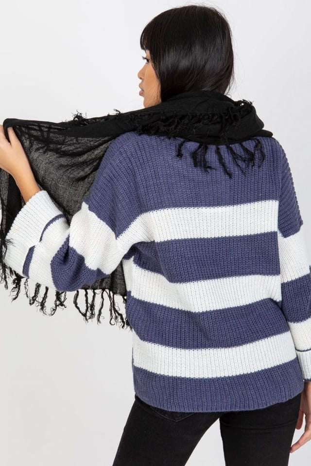 Love Lace Love Lace Women's Warm Tassel Shawl Scarf 212cm 42cm Soft Cozy Wrap Fringe Winter in Black - 3