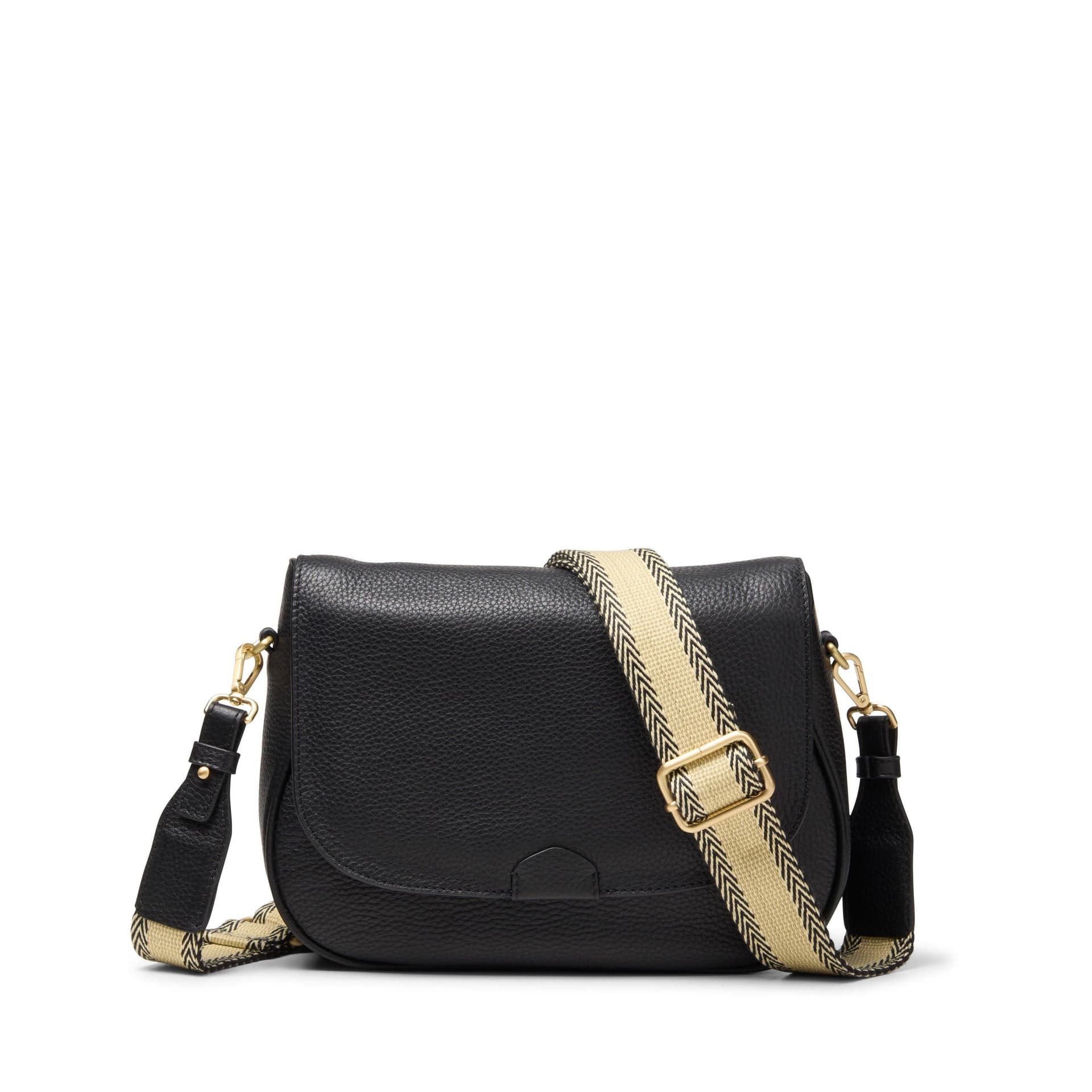 Clarks Clarks Women's Utility Saddle Black Leather Shoulder Bag, Cross Body Bag