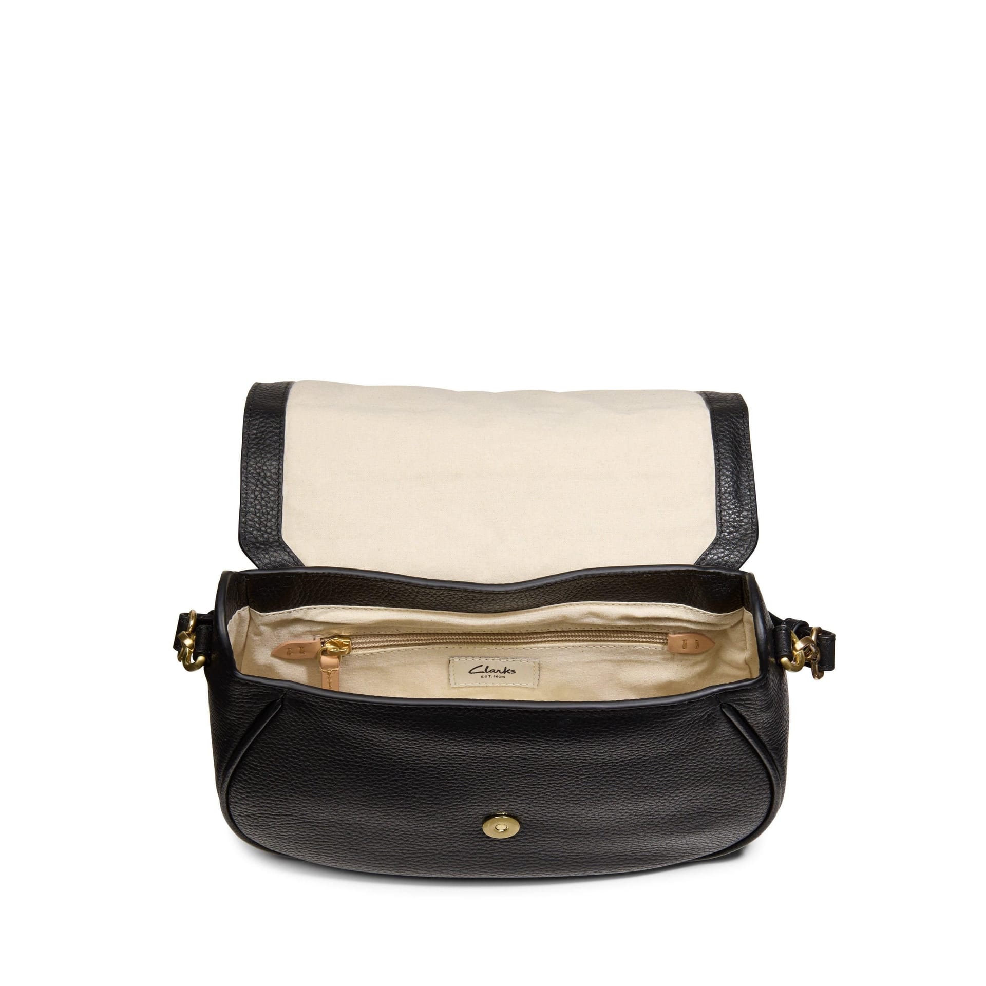 Clarks Clarks Women's Utility Saddle Black Leather Shoulder Bag, Cross Body Bag - 4