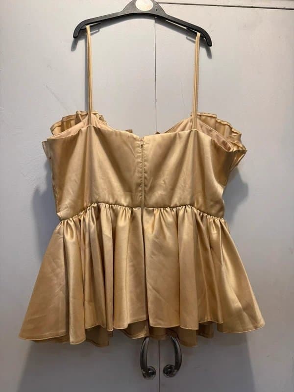 ASOS Gold asos luxe peplum top