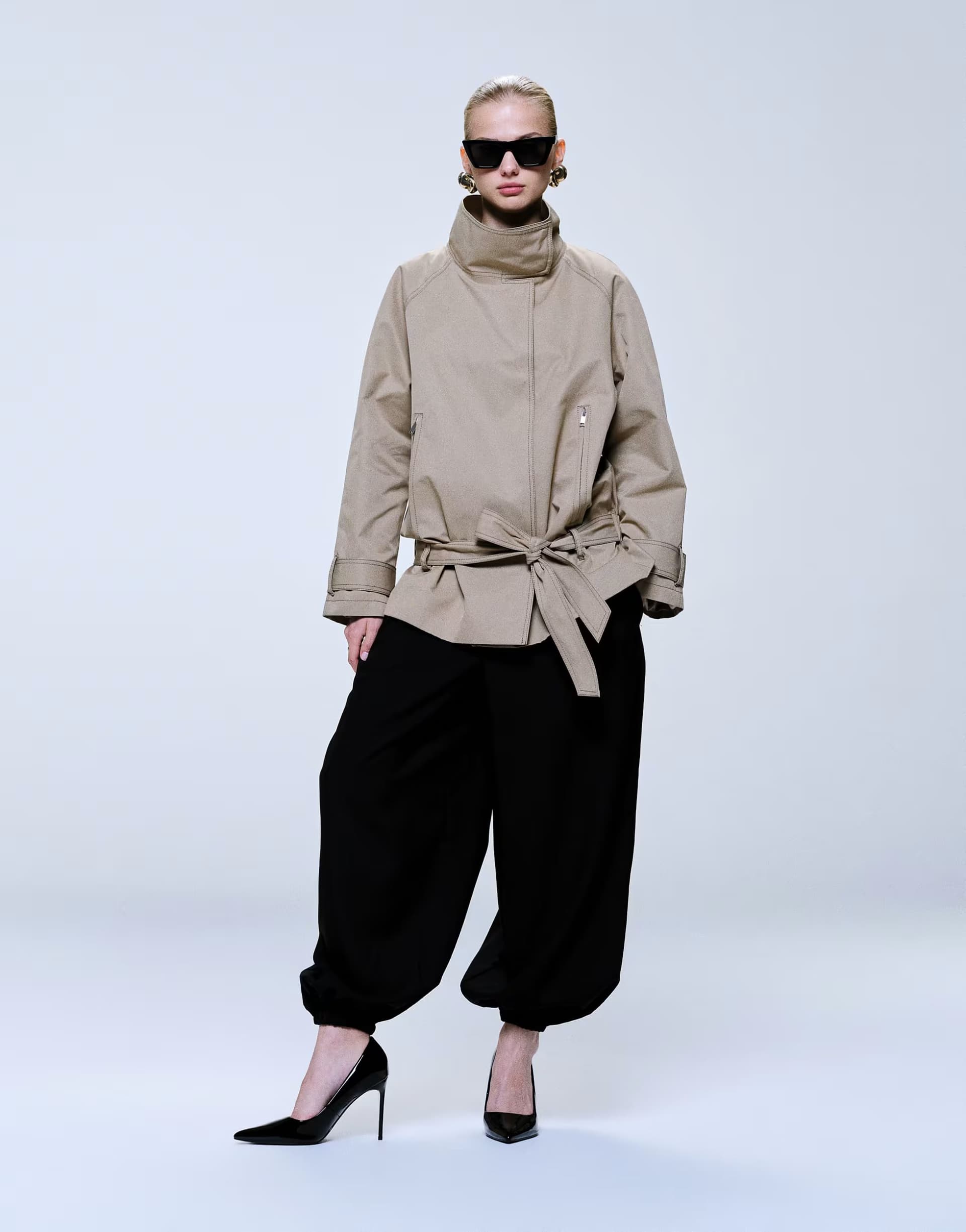 ASOS ASOS JDY Black Mid Waist Balloon Trousers