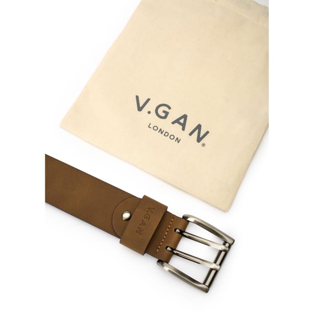 V.GAN V.GAN Men's Casual 4Cm Belt in Tan - 3