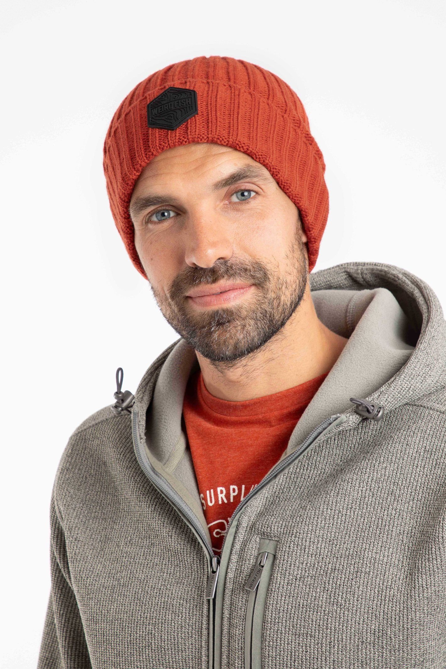 Weird Fish Weird Fish Men's Monreith Beanie in Orange - 1
