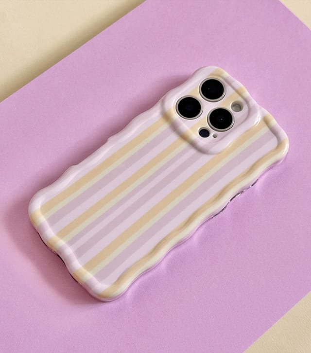 Coconut Lane Multicolour Striped Wavy Phone Case Coconut Lane New Look - 2