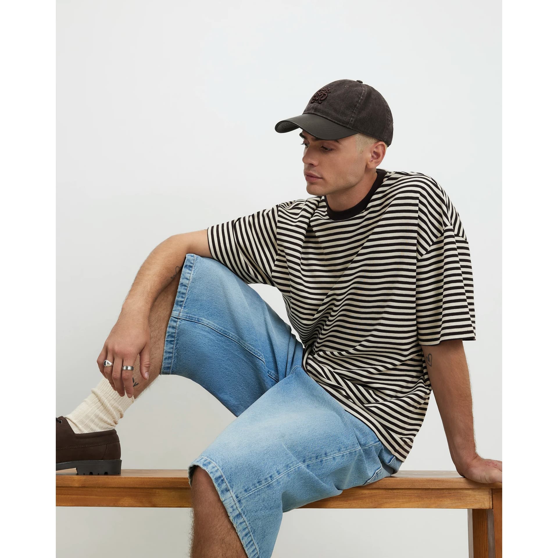 River Island Mens River Island Blue Denim Baggy Jorts