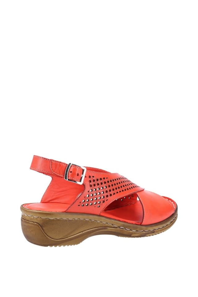Fleet & Foster Fleet & Foster Women's Judith Open Toe Sandal in Red - 2