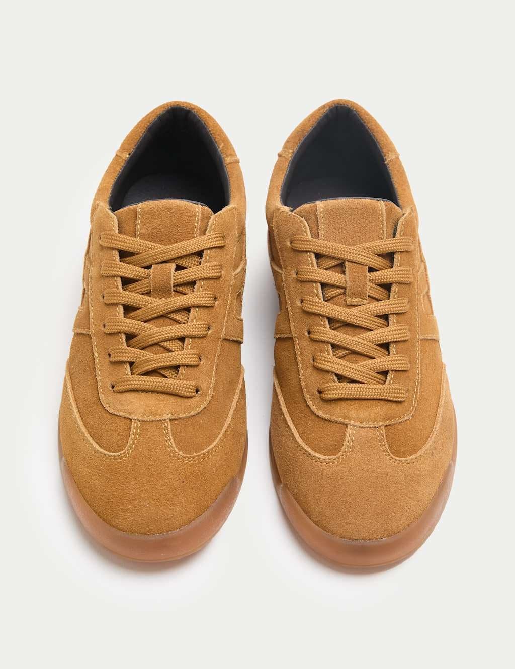 Marks & Spencer M&S Suede Side Detail Trainers Tan