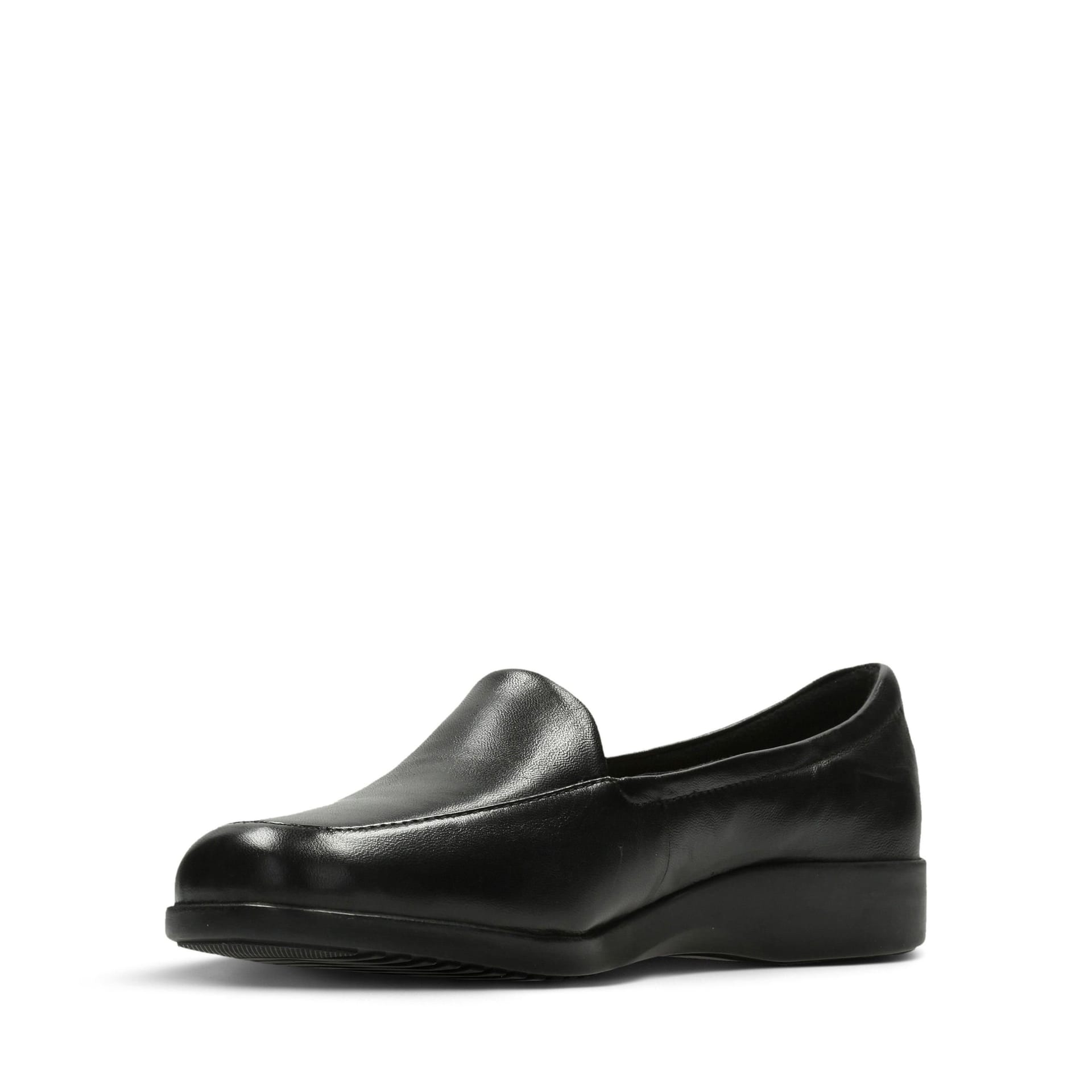 Clarks Clarks Women's Georgia Loafer Black Leather Slip Ons - 4