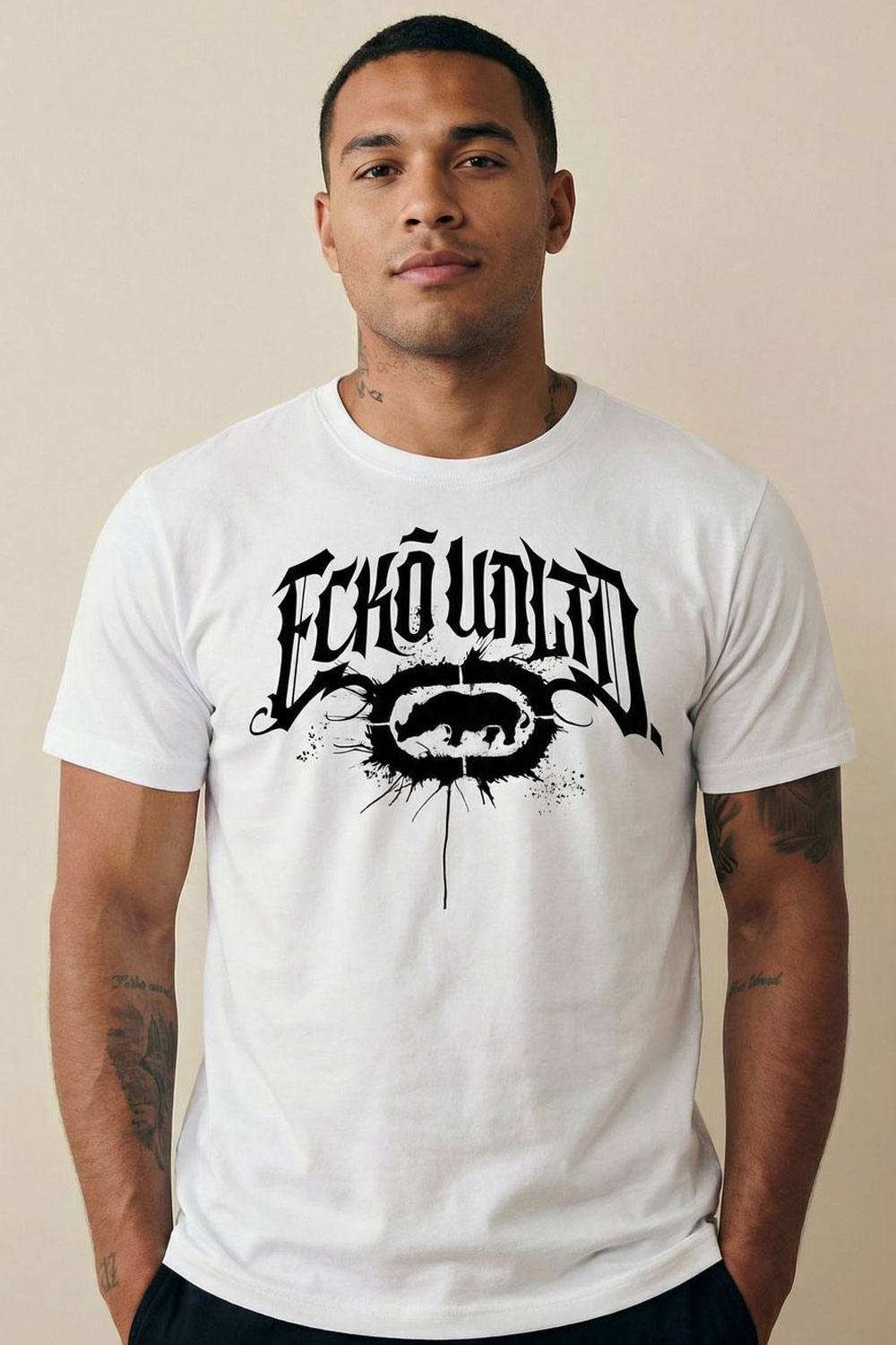 Ecko Untld. Ecko Untld. Men's Gothic Graffiti T-Shirt in White - 2