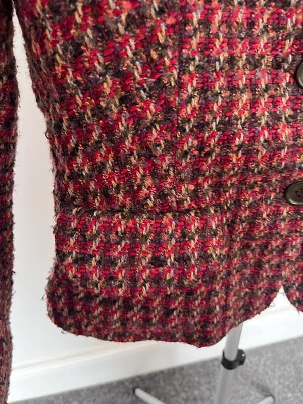 Per Una Per Una M&S Wool Blend Textured Woven Blazer Jacket UK 10