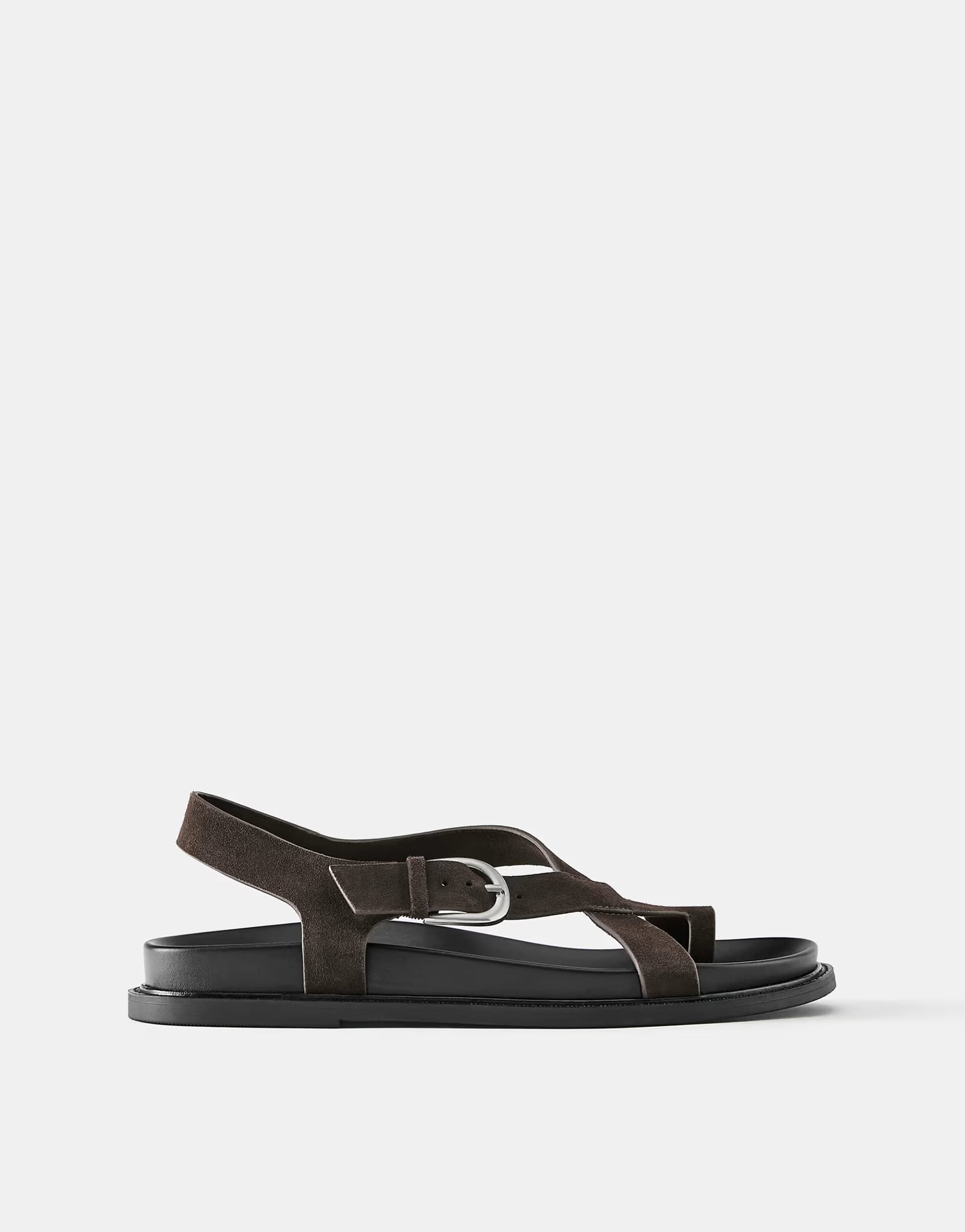 ASOS ASOS Brown Flat Leather Sandals