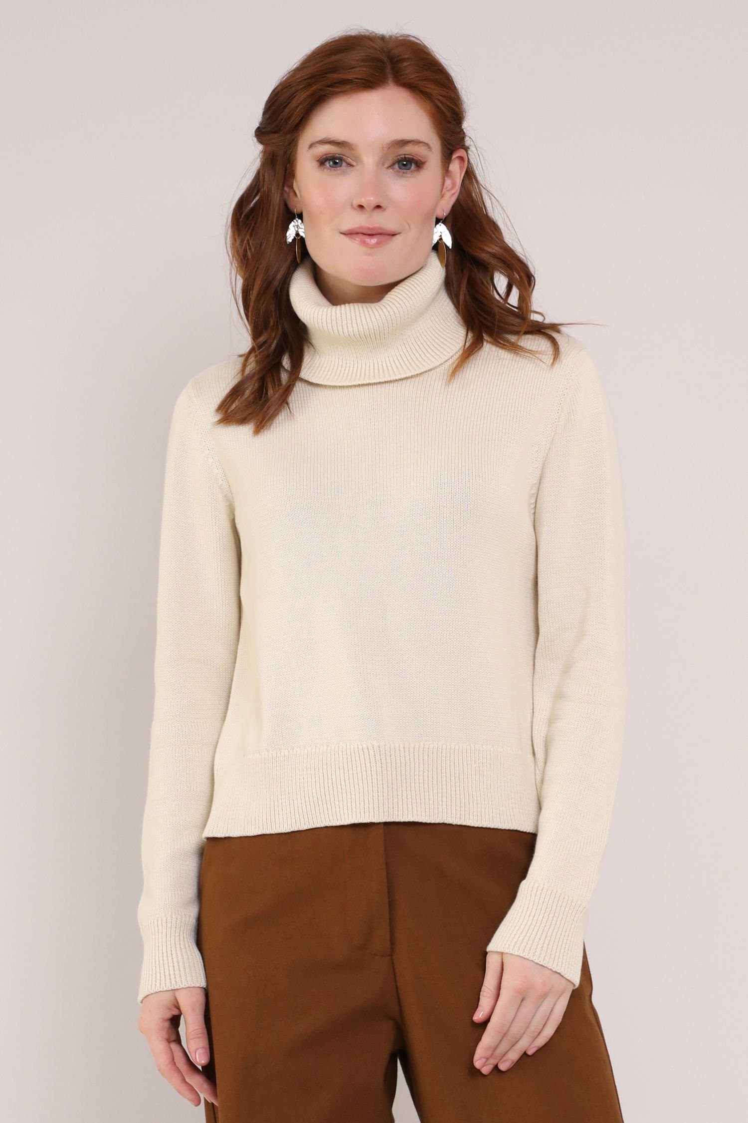 Nomads Clothing Nomads Clothing Women's Womens Roll Neck Jumper in Ivory