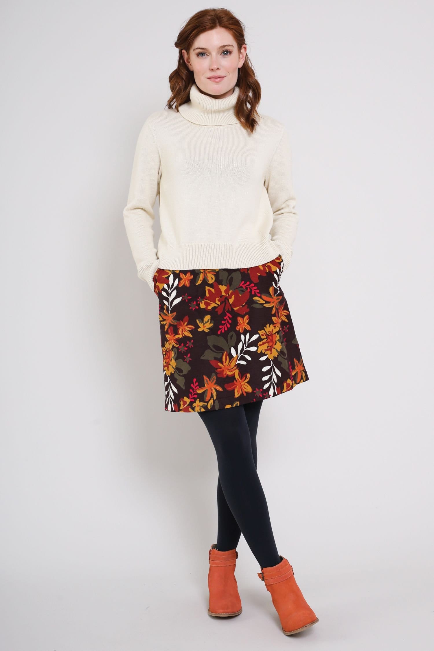 Nomads Clothing Nomads Clothing Women's Womens Roll Neck Jumper in Ivory - 4