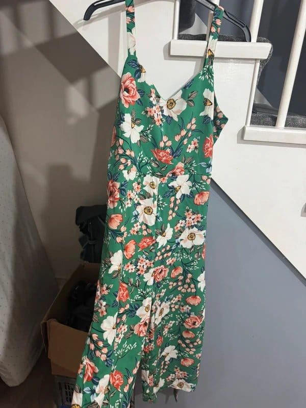 Mela London Green Floral Jumpsuit - Size 12