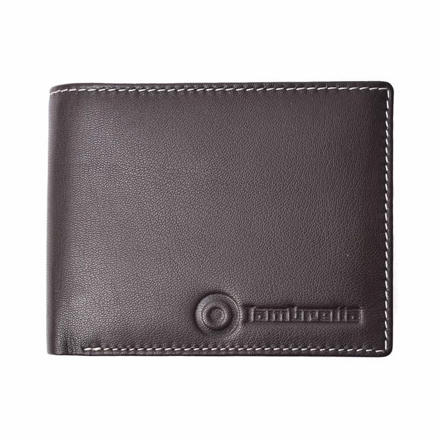 Lambretta Lambretta Men's Logo Leather Wallet in Dark Brown - 2