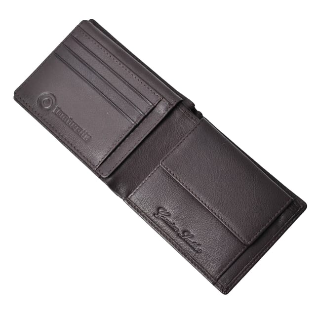 Lambretta Lambretta Men's Logo Leather Wallet in Dark Brown - 3