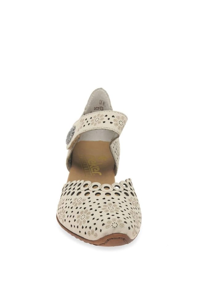 Rieker Rieker Women's 'Pia' Mary Jane Court Shoes in Cream - 3