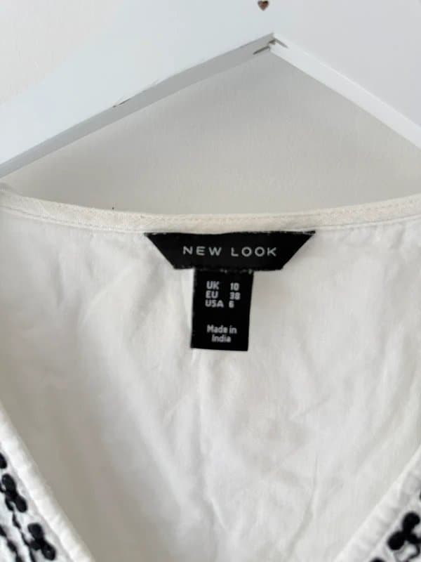 New Look New Look Embroidered Cotton Smock Dress/Tunic – UK 10