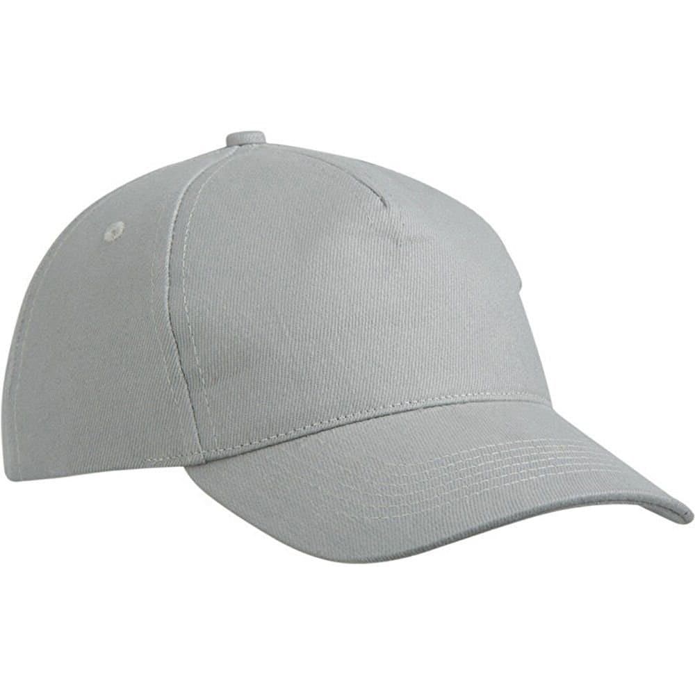 Myrtle Beach Myrtle Beach Men's 5 Panel Heavy Brushed Cotton Cap in Light Grey