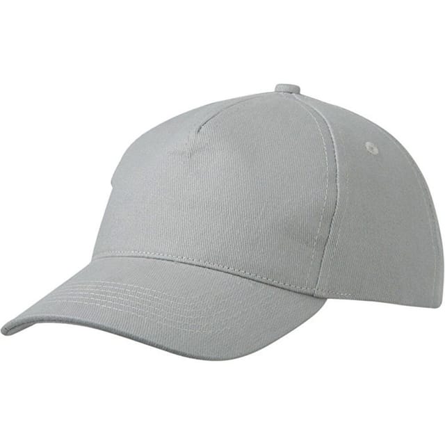 Myrtle Beach Myrtle Beach Men's 5 Panel Heavy Brushed Cotton Cap in Light Grey - 2