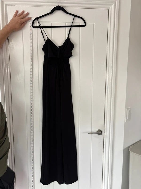 Bershka Black Satin Wide Leg Jumpsuit