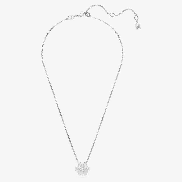 Swarovski Swarovski Women's Idyllia Rhodium Plated Crystal Snowflake Necklace 5691484 in Silver - 2